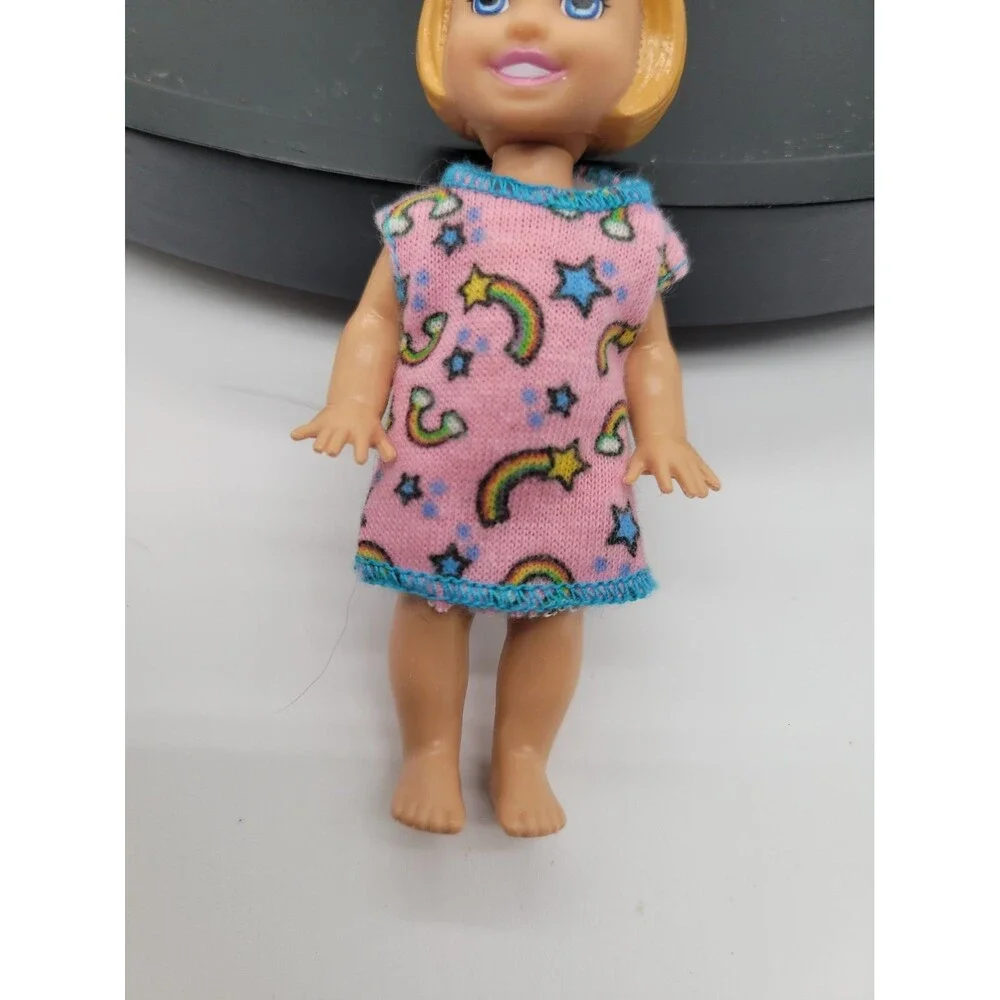 Mattel Barbie Toddler Doll Kelly Chelsea Baby Sister Dress Blonde Hair Blue Eyes